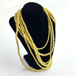🧡 Yellow Secondhand Beaded Layered Necklace